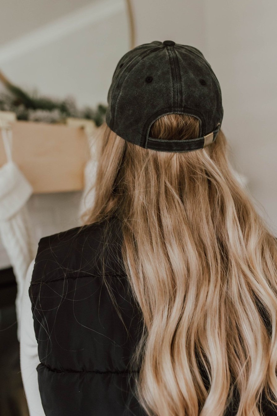 Women Pink Desert | The Vintage Washed Baseball Hat In Black