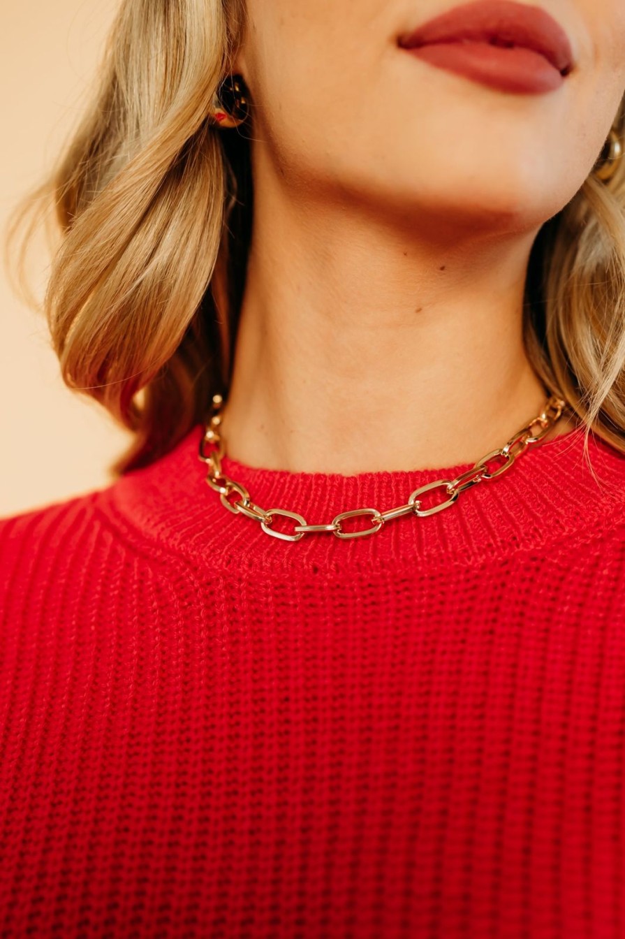 Women Pink Desert | The Chunky Chain Link Necklace In Gold