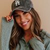 Women Pink Desert | The Los Angeles Baseball Hat In Charcoal