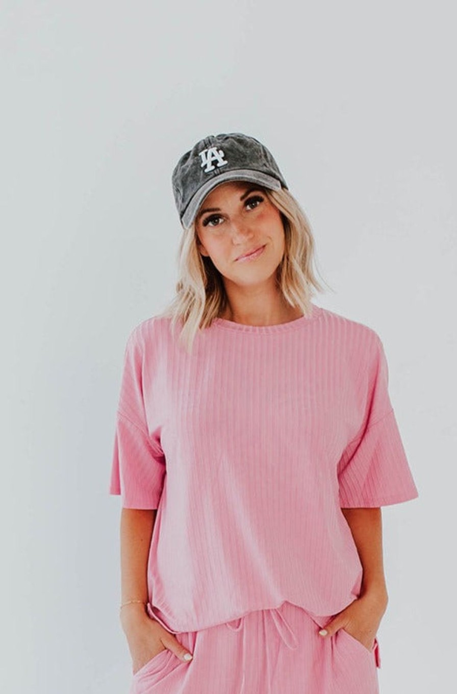 Women Pink Desert | The Los Angeles Baseball Hat In Charcoal