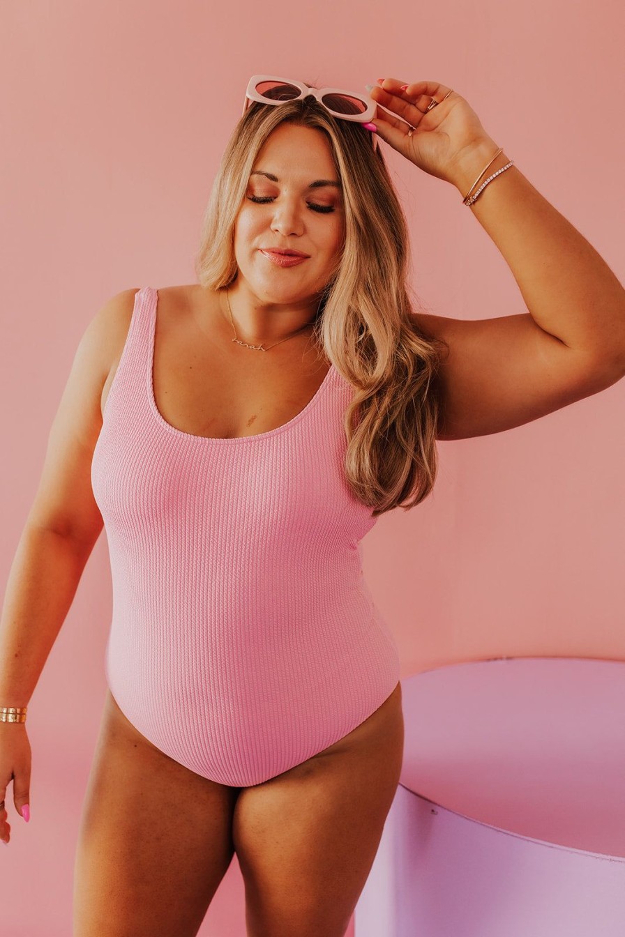 Women Pink Desert One-Pieces | Scrunch One Piece In Cotton Candy Pink By Sarah Tripp X Pink Desert