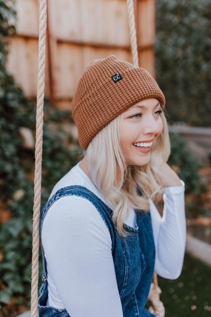 Women Pink Desert | The Cc Knit Beanie In Chocolate Brown