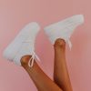 Women Pink Desert | Steve Madden Perrin White Sneakers