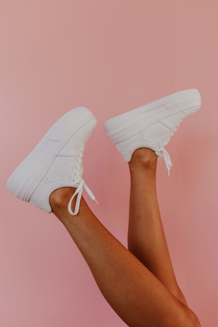 Women Pink Desert | Steve Madden Perrin White Sneakers