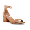 Women Pink Desert | The Irenee Heels In Tan Nubuck By Steve Madden