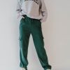 Women Pink Desert Bottoms | The Carter Cargo Sweatpants In Green