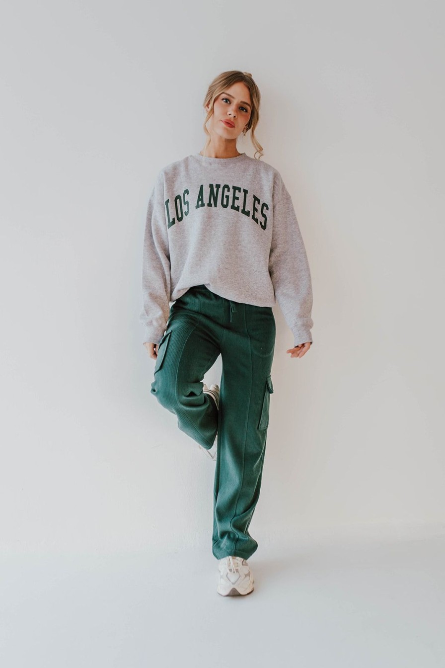 Women Pink Desert Bottoms | The Carter Cargo Sweatpants In Green