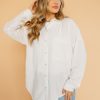 Women Pink Desert Tops | The Wynona Button Down Top In White