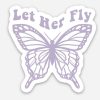 Women Pink Desert | The Let Her Fly Sticker In Lavender By Pink Desert