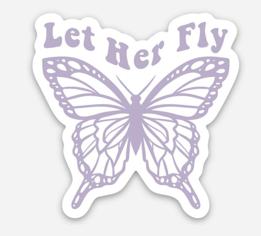 Women Pink Desert | The Let Her Fly Sticker In Lavender By Pink Desert