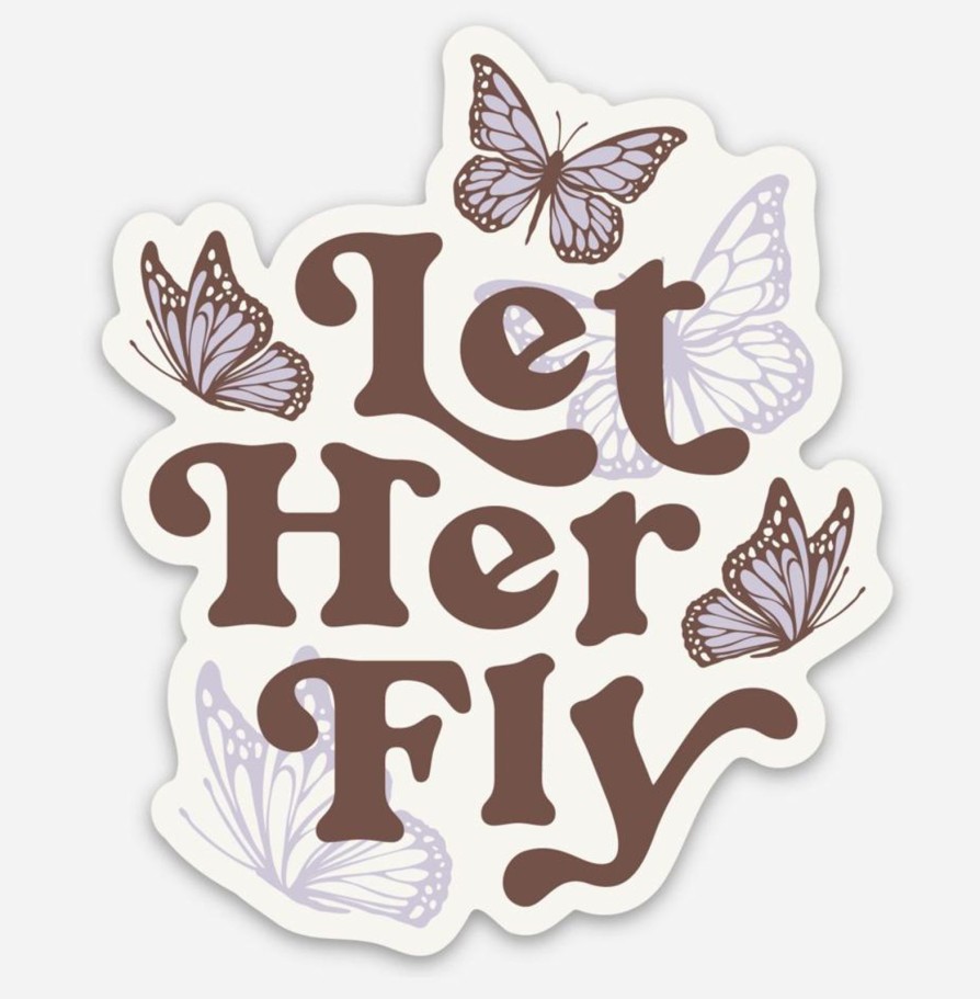 Women Pink Desert | The Let Her Fly Sticker In Chocolate By Pink Desert