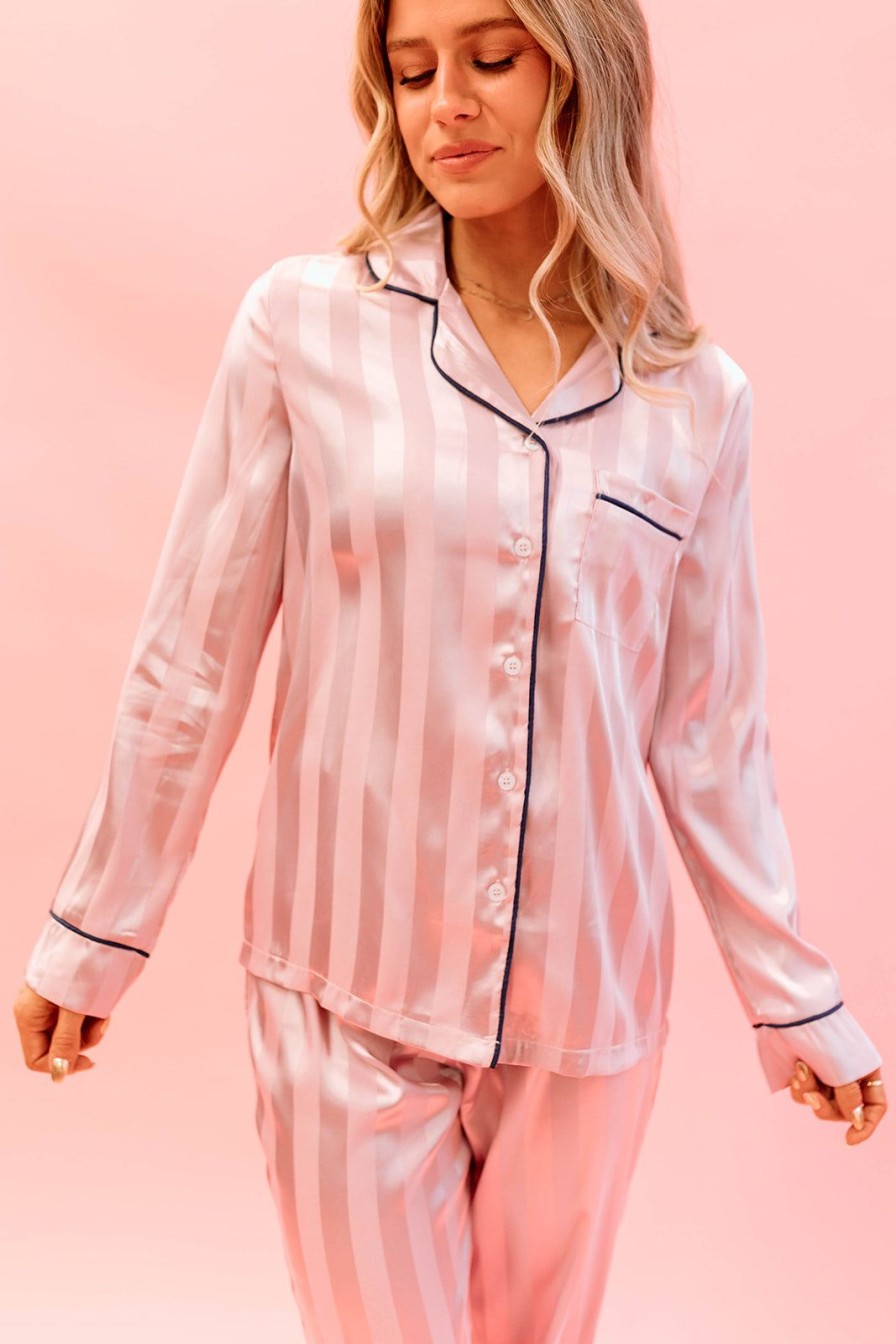 Women Pink Desert Sets & Jumpsuits | The Satin Pajamas In Dusty Pink