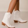 Women Pink Desert | The Mimi Cowgirl Boots In White