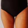 Women Pink Desert Swim Bottoms | Vintage High Waist Swim Bottom In Black By Pink Desert