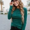 Women Pink Desert Tops | The Ivana Thermal Top In Green