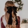 Women Pink Desert | The Velvet Ribbon Hair Bow- 4 Colors