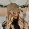 Women Pink Desert | The Vintage Washed Baseball Hat In Olive