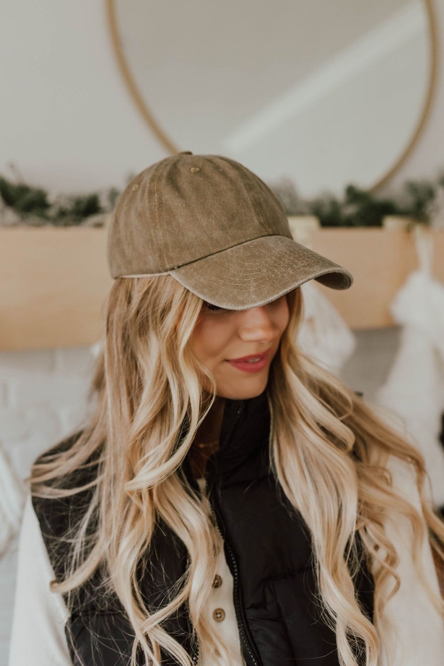 Women Pink Desert | The Vintage Washed Baseball Hat In Olive