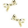 Women Pink Desert | The Bow Stud Earrings In Gold