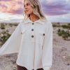 Women Pink Desert Tops | The Lizzy Collared Pullover In Cream