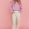 Women Pink Desert Tops | The Alexia Quarter Zip Sweatshirt In Pink